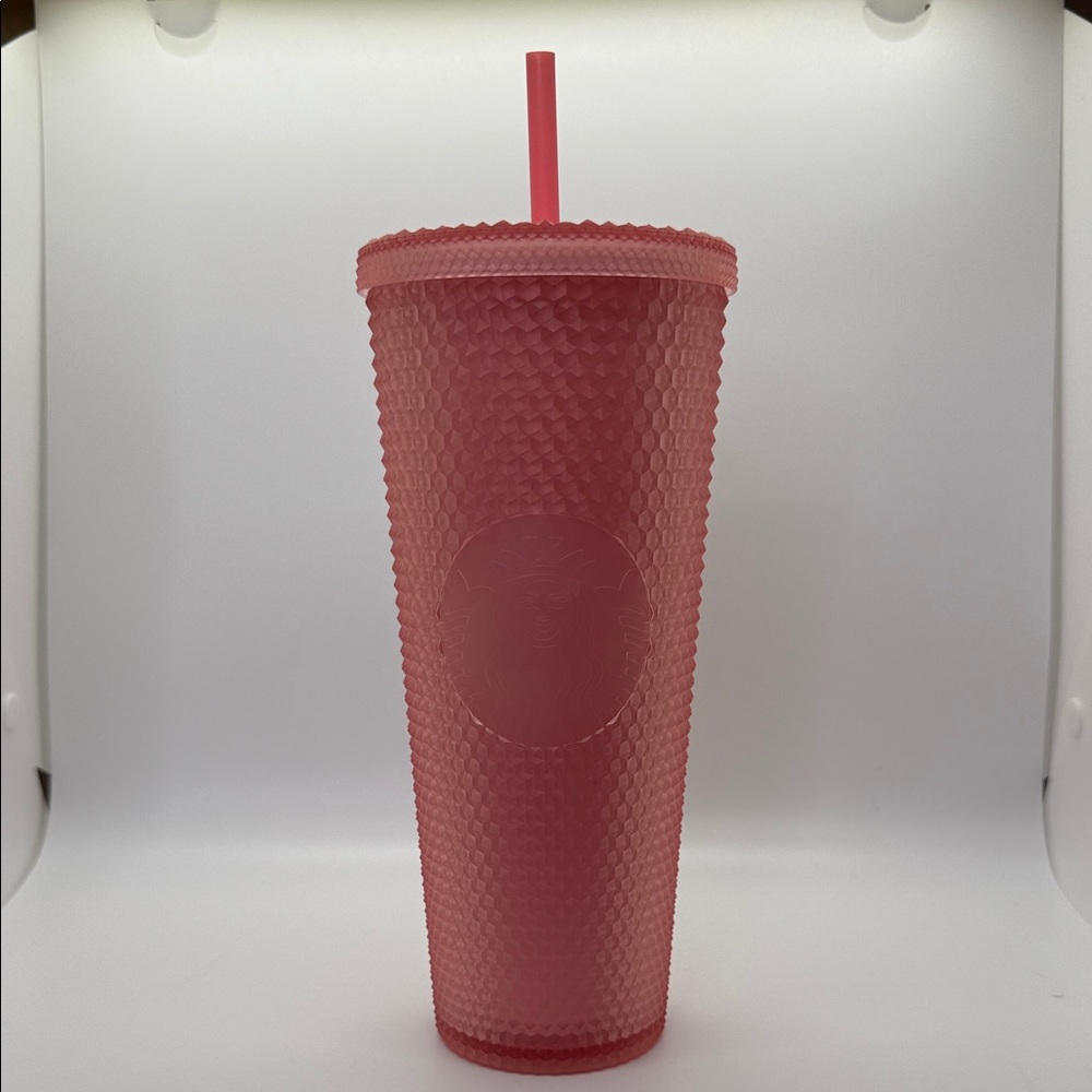 Matte Pink “Lemonade” Studded Starbucks Tumbler